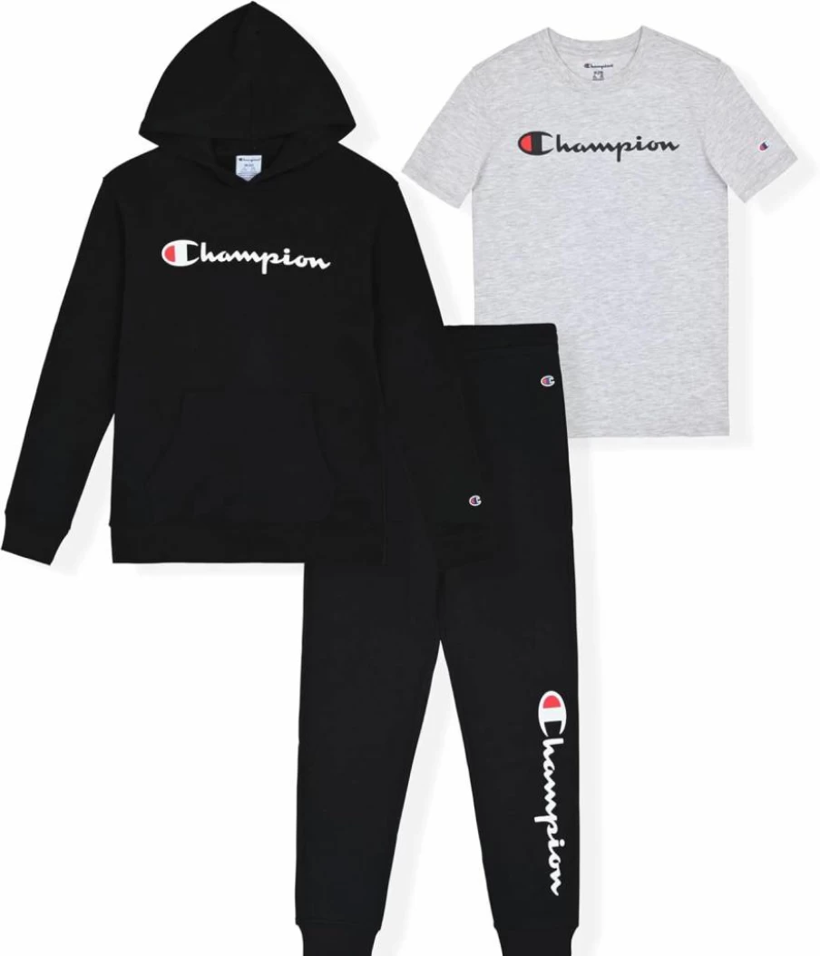 Champion Boys 3-Piece Tracksuit Set - Hoodie, Jogger Pants & Tee for Kids