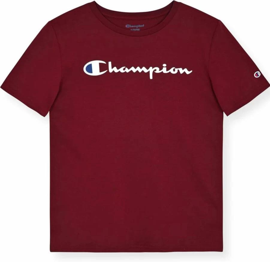 Champion Kids' Short Sleeve Logo T-Shirt for Boys - Comfortable Cotton Tee