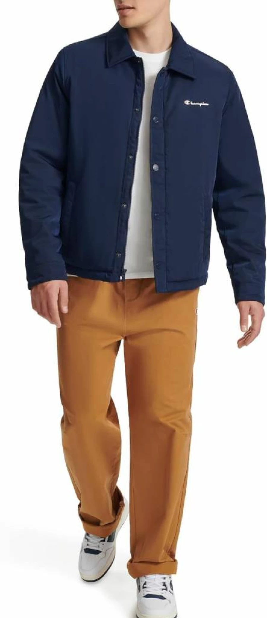 Champion Men's Water-Resistant Coaches Jacket - Lightweight Active Sports Windbreaker
