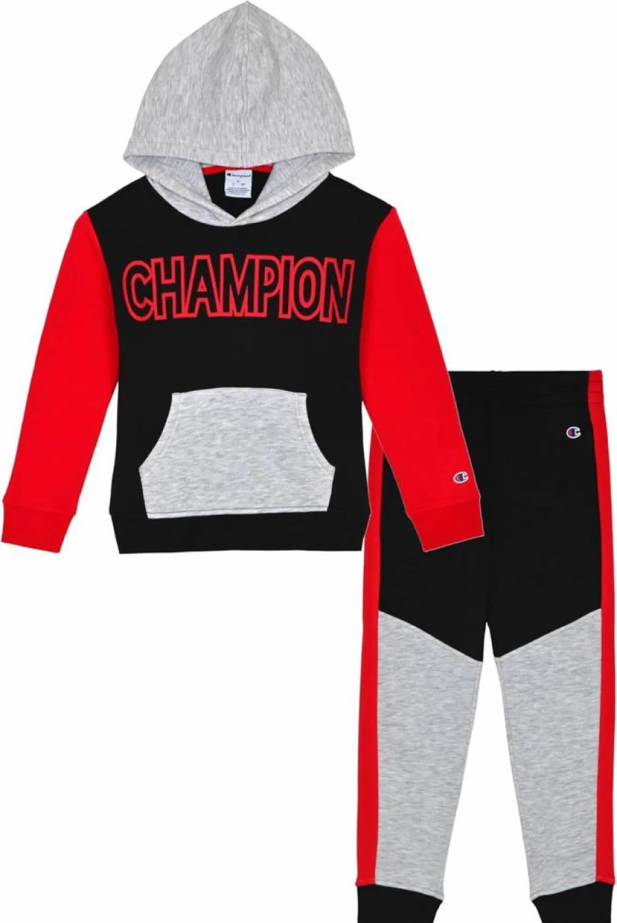 Champion Boys' 2-Piece Hoodie and Jogger Set - Athletic Sweatsuit for Kids