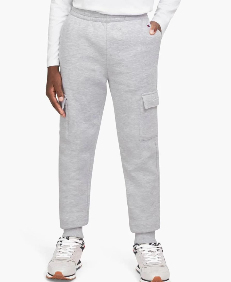 Champion Boys' Fleece Cargo Joggers with Brushed Lining - Comfortable Sweatpants for Kids