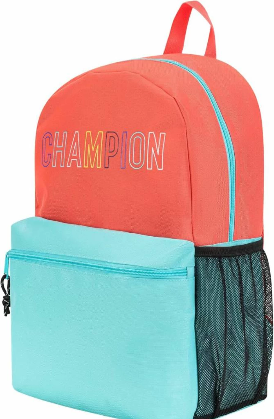 Champion Merit Black Backpack - Durable One Size School & Travel Backpack by Champion