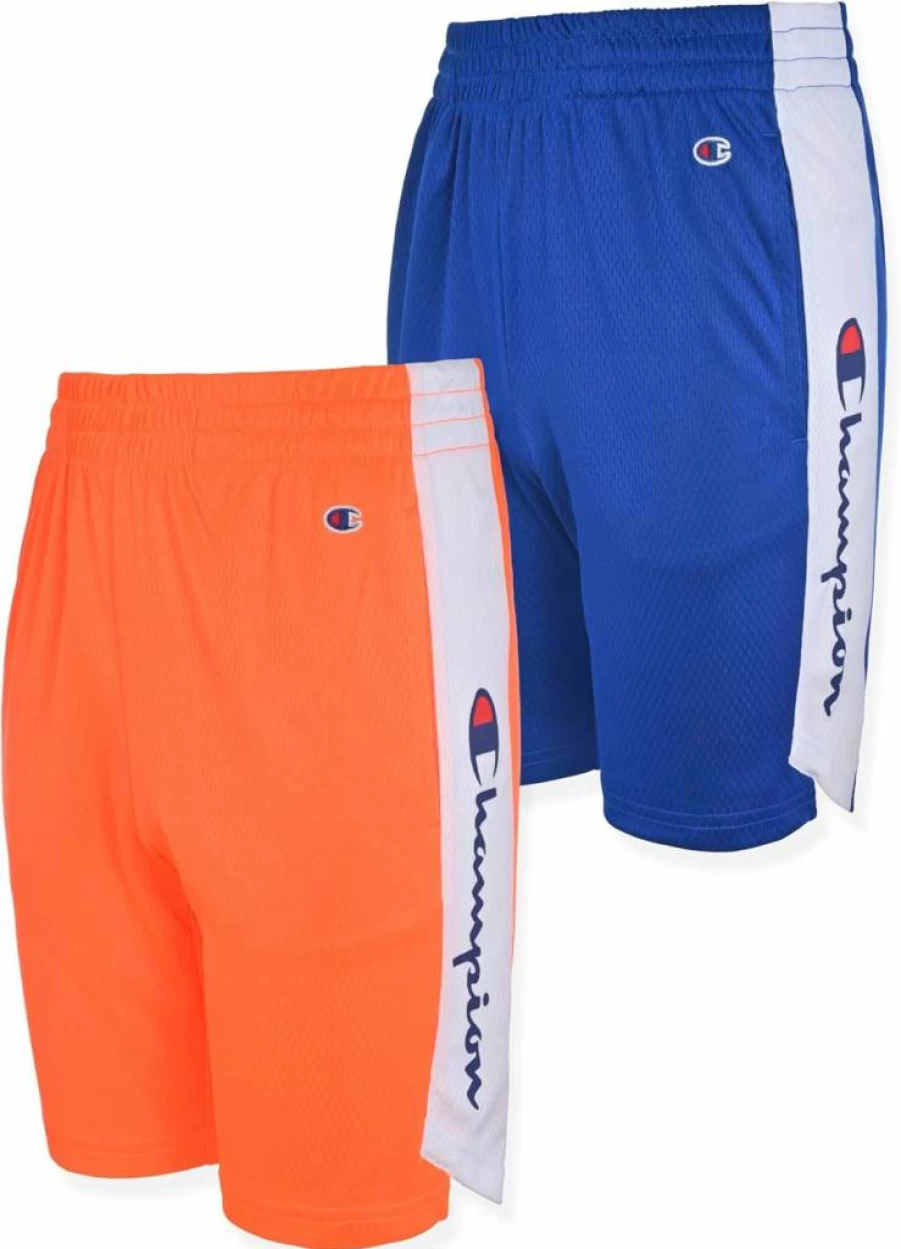 Champion Boys Heritage Script Mesh Athletic Shorts for Active Kids
