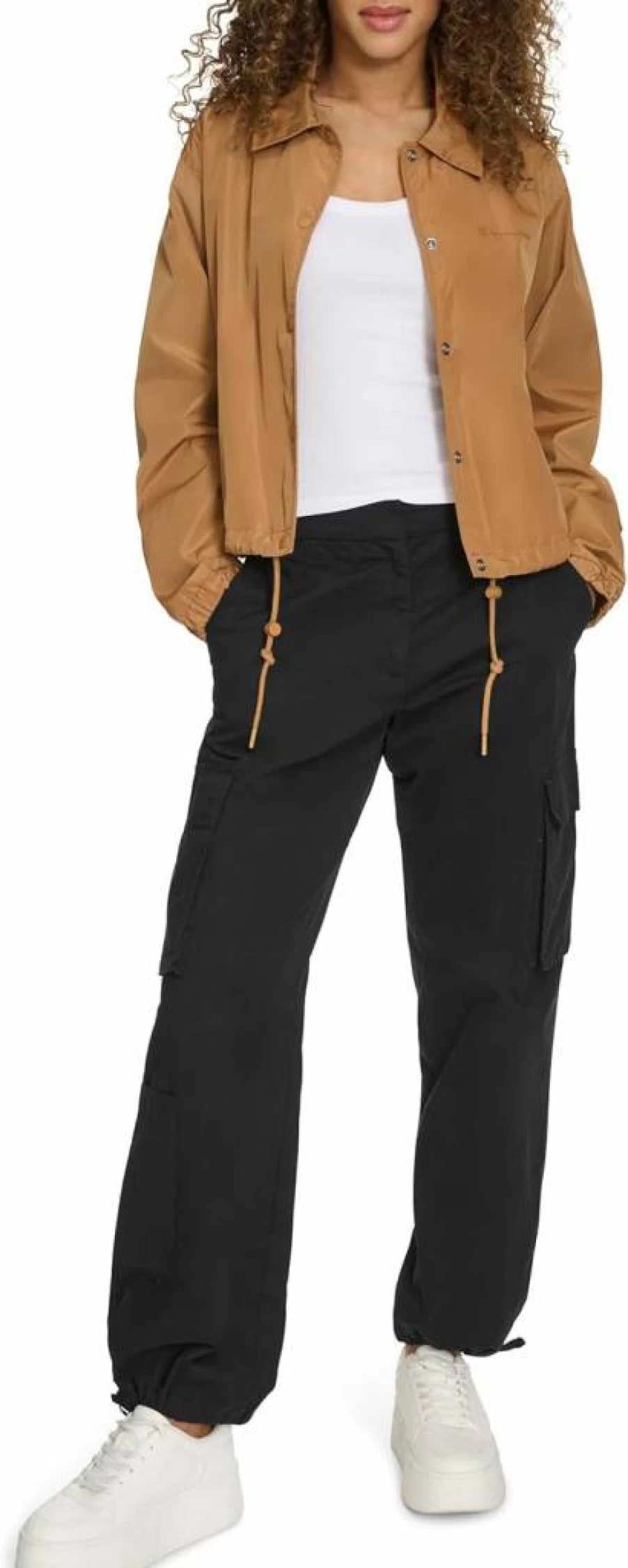 Champion Women's Cropped Coach Jacket - Lightweight Athletic Zip-Up Hoodie for Running & Training