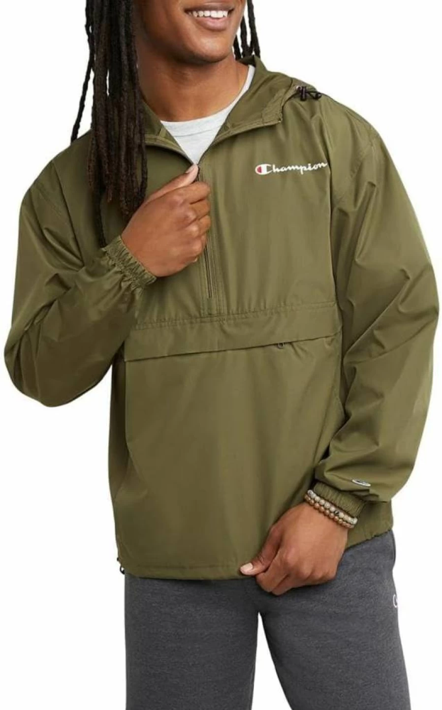 Champion Men's Stadium Packable Windproof Water Resistant Jacket - Regular & Big Tall Sizes