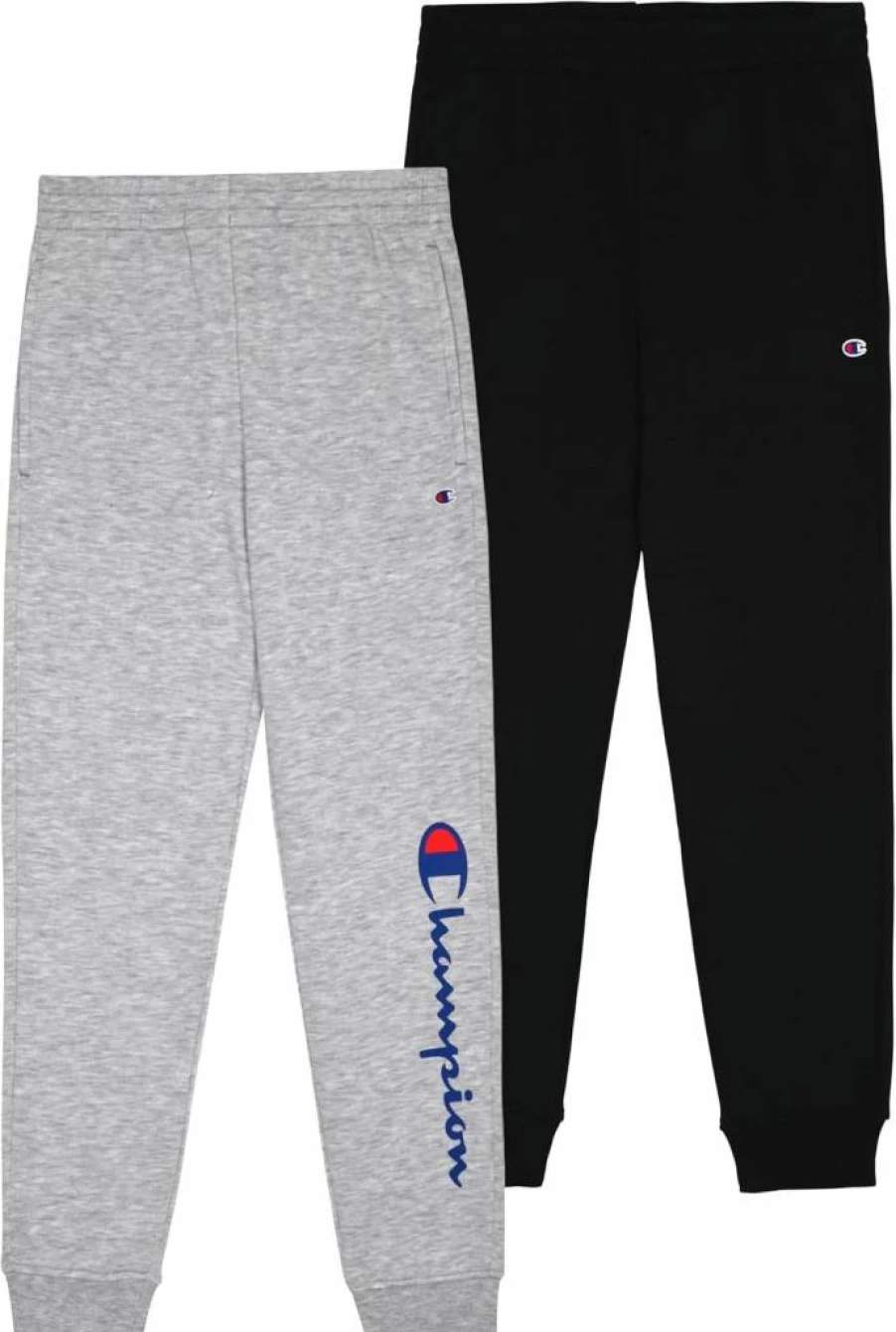Champion Boys' Athletic Jogger Pants 2-Pack - Comfortable Sweatpants for Kids
