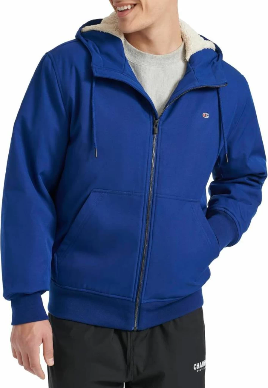 Champion Men's Sherpa-Lined Hoodie | Warm Fleece-Lined Pullover for Winter | Comfortable Casual Sweatshirt