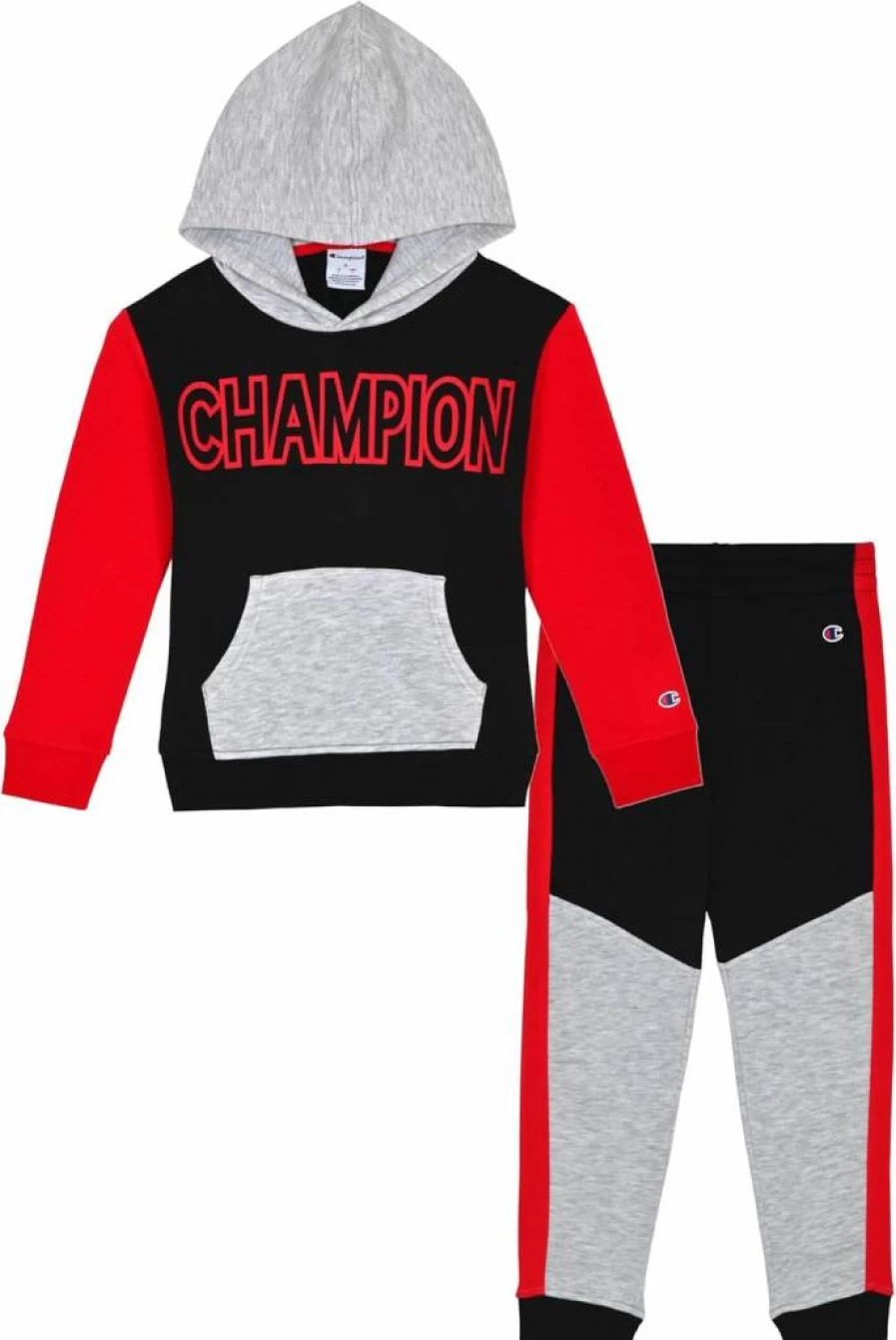 Champion Boys' 2-Piece Hoodie and Jogger Set - Athletic Sweatsuit for Kids