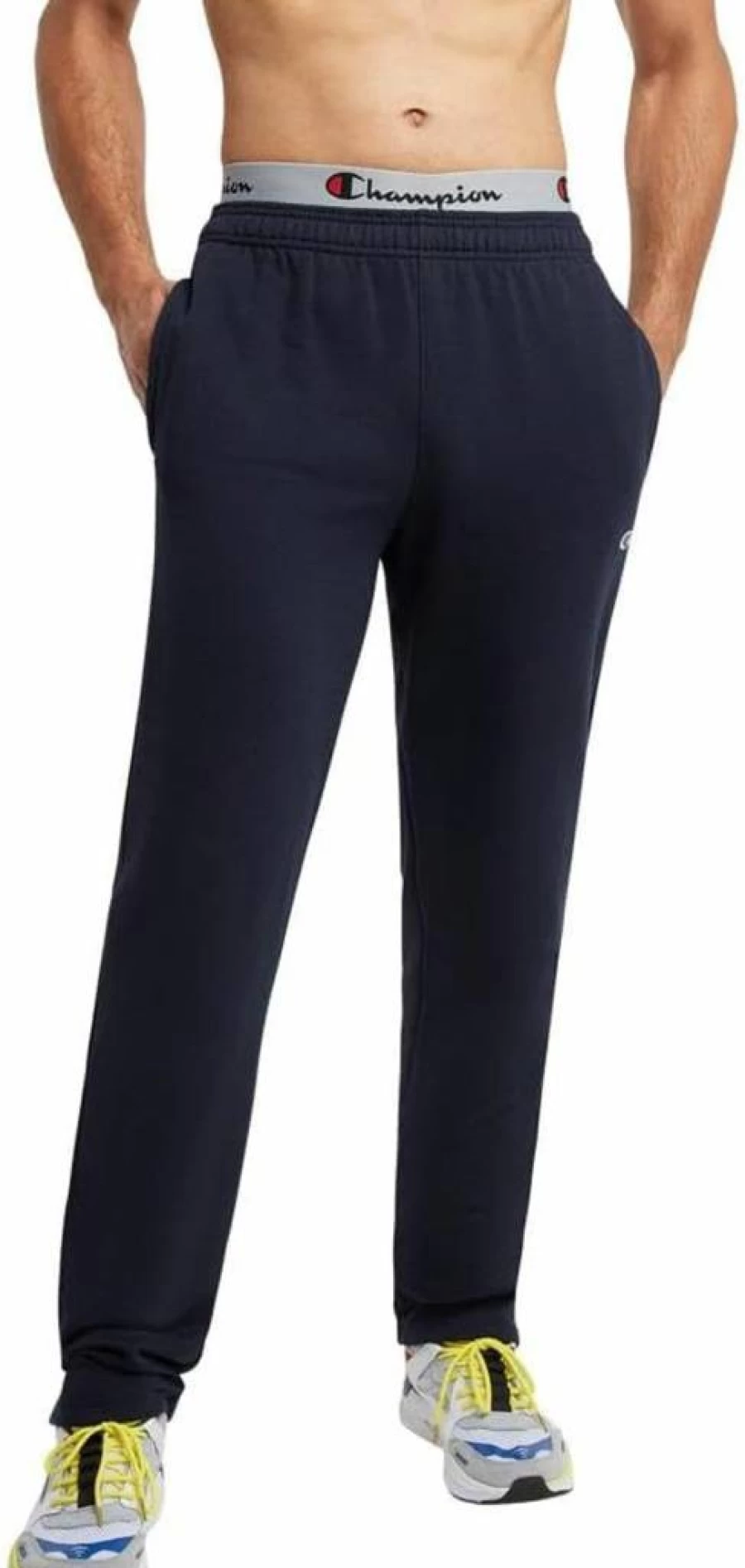 Champion Men's Powerblend Fleece Sweatpants with Open-Bottom for Regular & Big & Tall Sizes