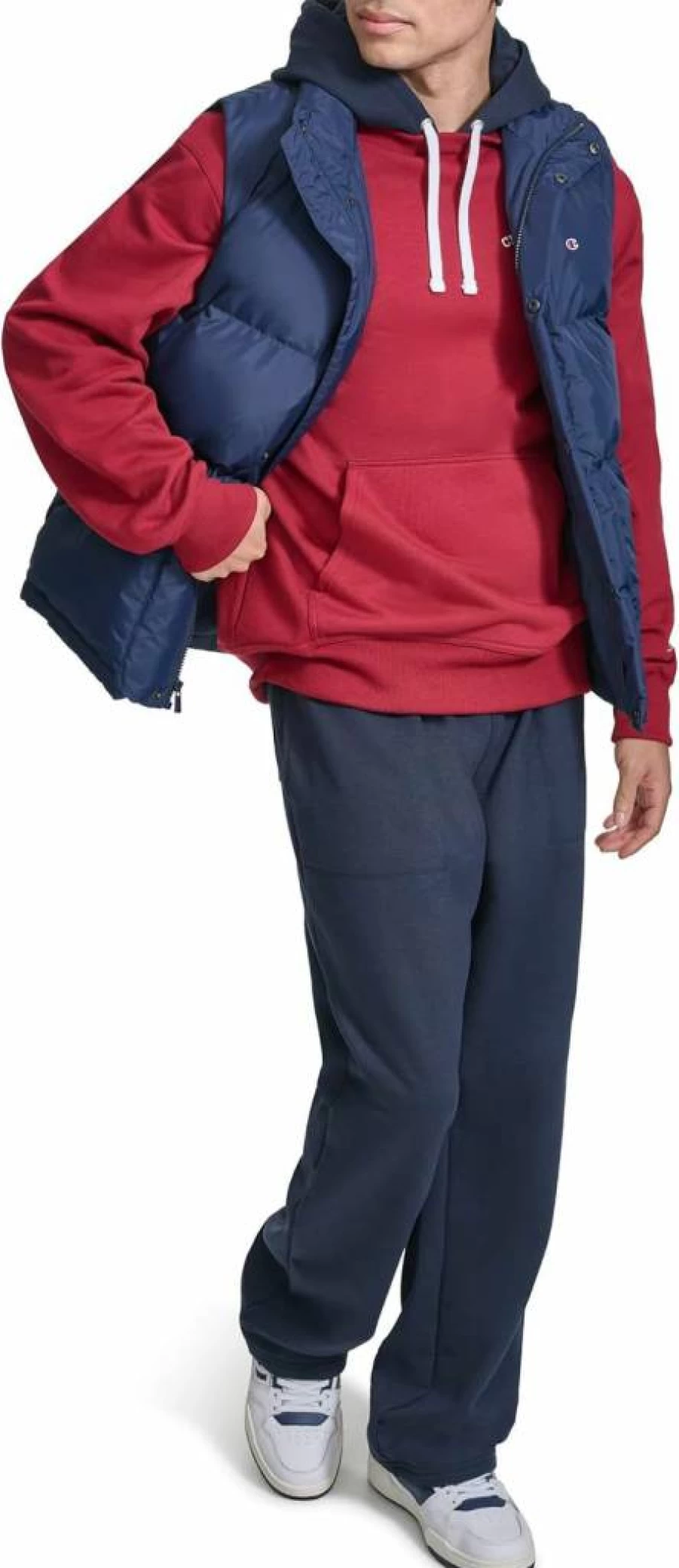 Champion Men's Logo-Embroidered Quilted Puffer Vest - Lightweight Insulated Winter Vest for Men