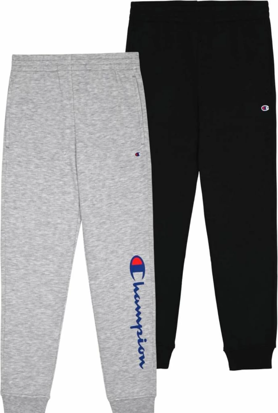 Champion Boys' Athletic Jogger Pants 2-Pack - Comfortable Kids' Sweatpants for Active Play
