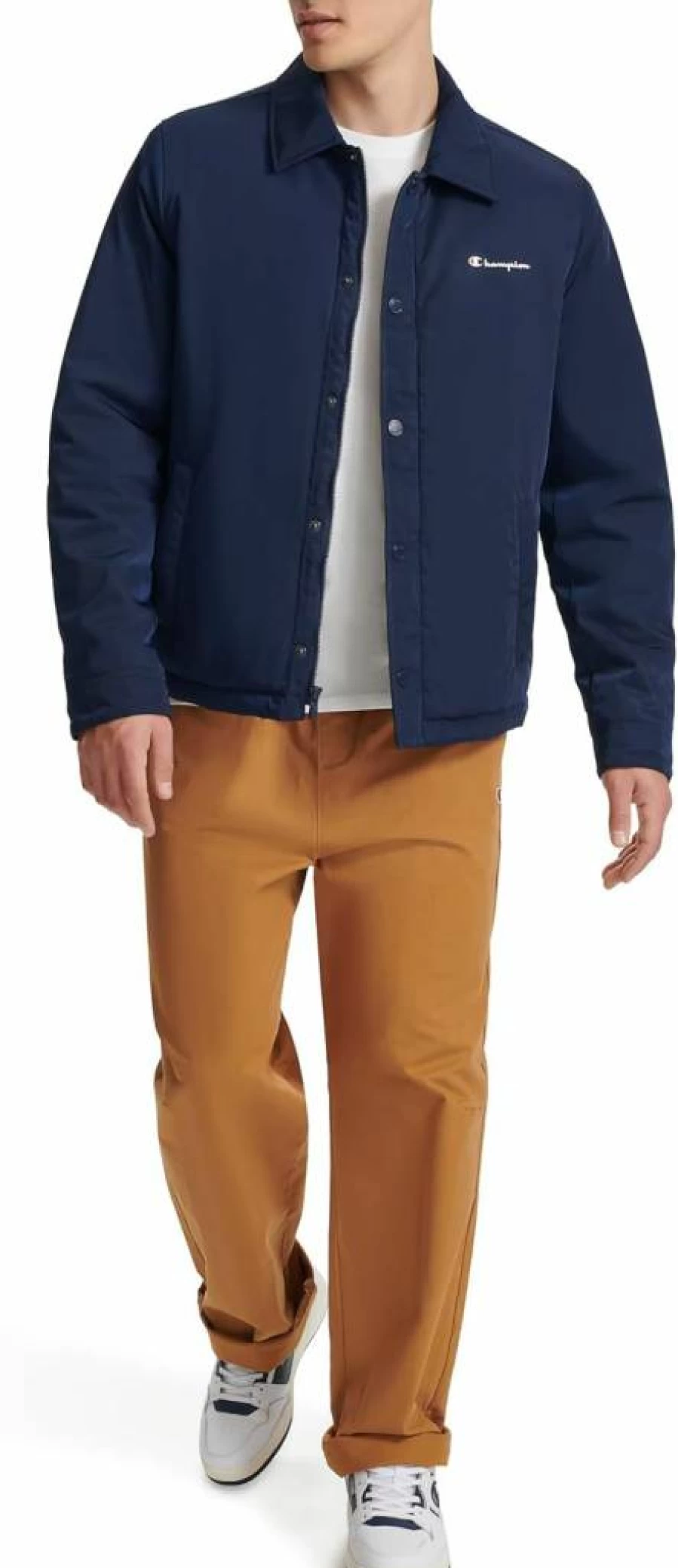 Champion Men's Water-Resistant Coaches Jacket - Lightweight Active Sports Windbreaker