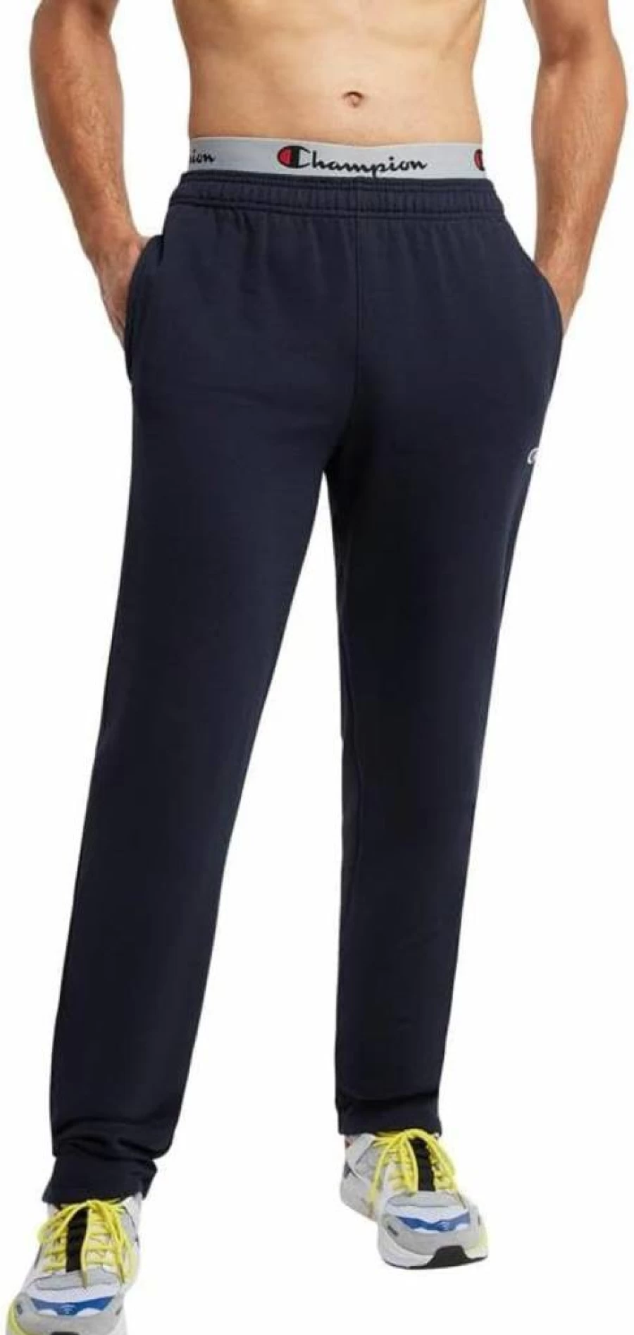 Champion Men's Powerblend Fleece Sweatpants - Comfort Fit Open-Bottom Joggers for Regular & Big & Tall Sizes