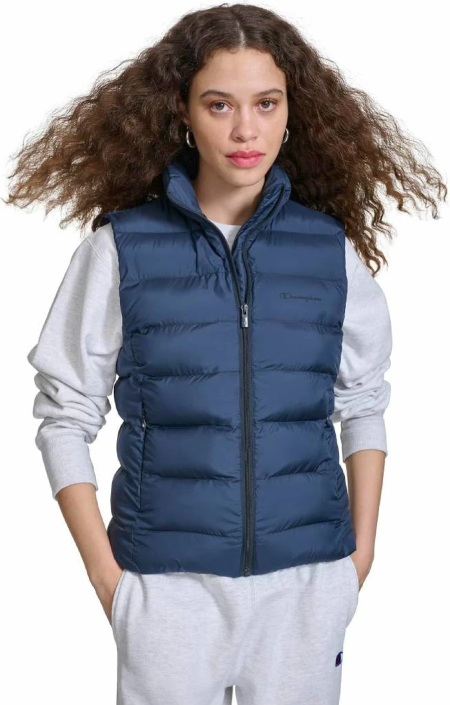 Champion Women's Lightweight Quilted Packable Puffer Vest - Warm Winter Insulated Hoodless Jacket for Outdoor Activities