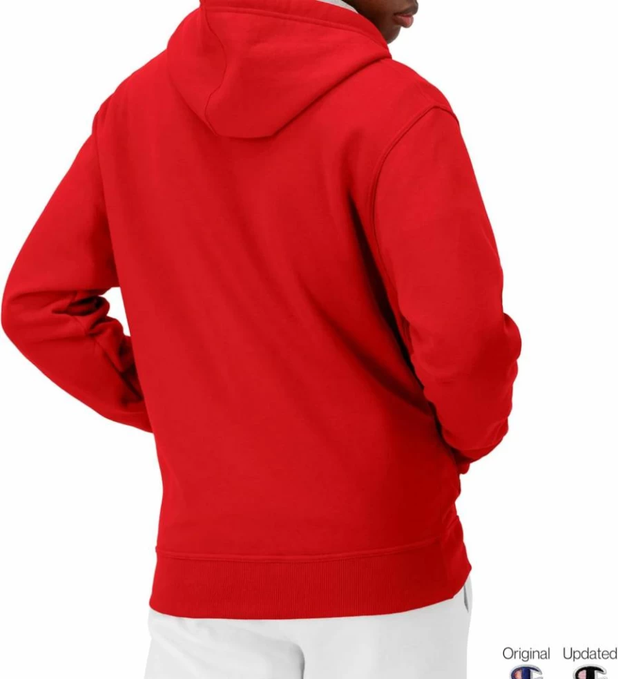 Champion Men's Powerblend Fleece Hoodie - Soft Script Logo Pullover Sweatshirt for Men (Regular & Big Tall Sizes)