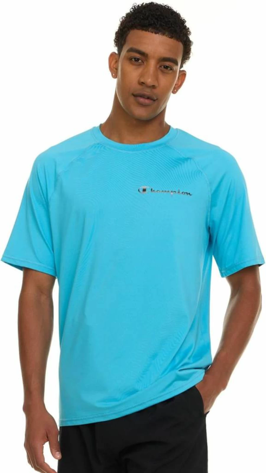 Champion Men's UPF 50+ Sun Protection Short Sleeve Rash Guard Swim Shirt - Quick Dry SPF UV Shirt for Swimming & Outdoor Activities