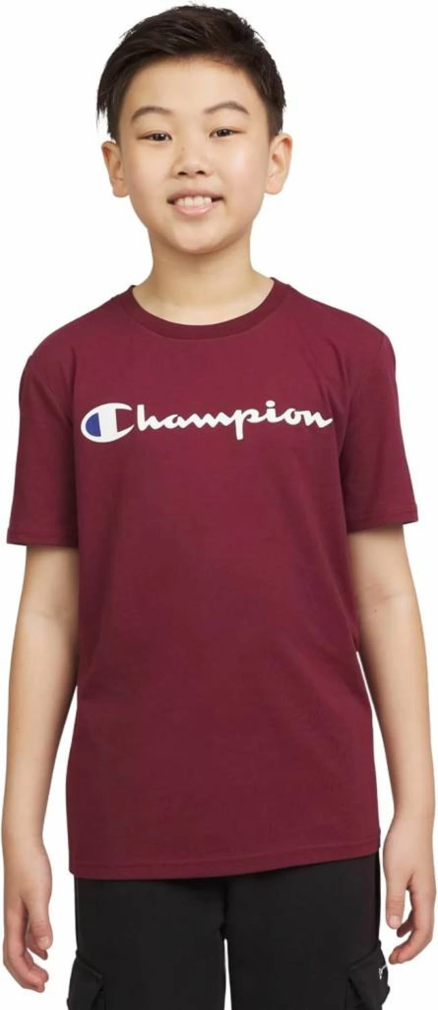 Champion Kids' Short Sleeve Logo T-Shirt for Boys - Comfortable Cotton Tee