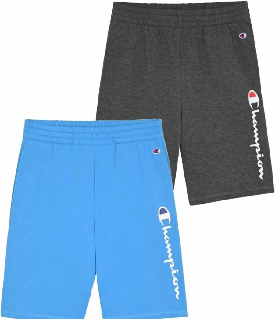 Champion Boys' 2-Pack Fleece Athletic Shorts for Active Kids