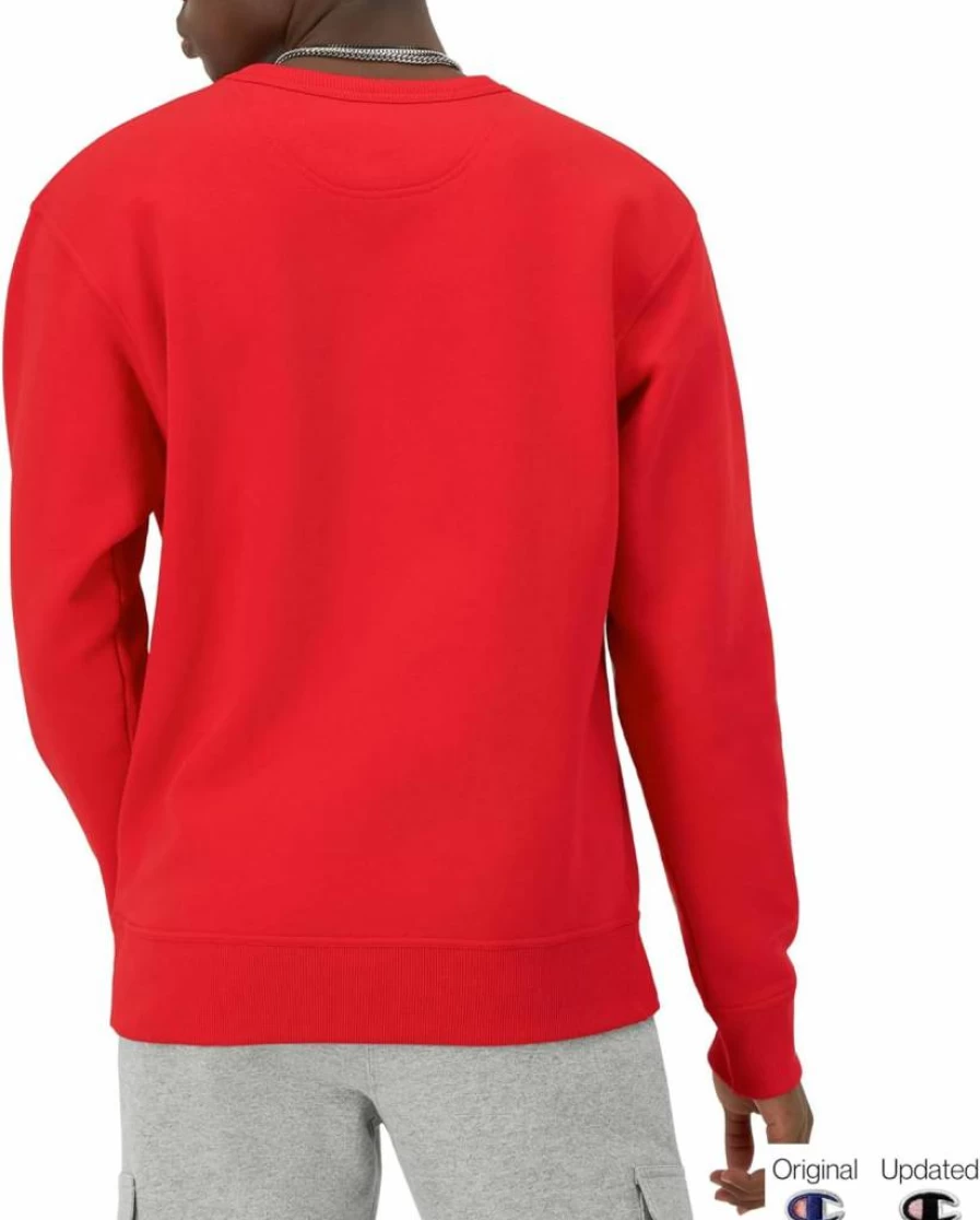 Champion Men's Powerblend Fleece Crewneck Sweatshirt | Midweight Pullover | Regular & Big & Tall Sizes