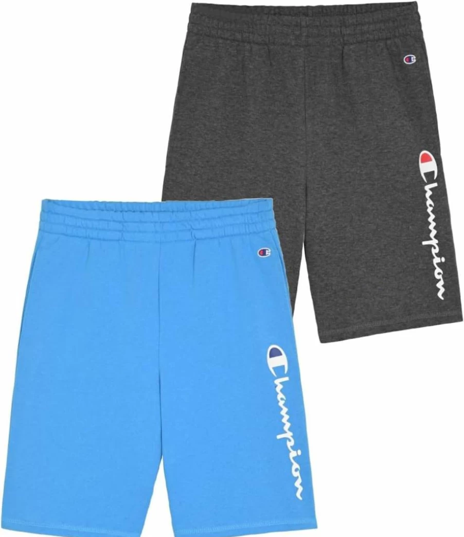 Champion Boys' 2-Pack Athletic Fleece Shorts for Active Kids